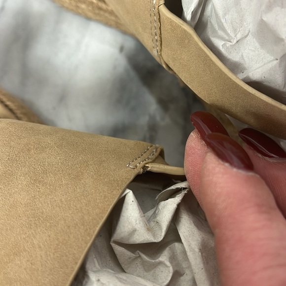 Naturalizer "PATIENCE" Platform Espadrille Sandal Sz 9M Tan - Picture 7 of 9